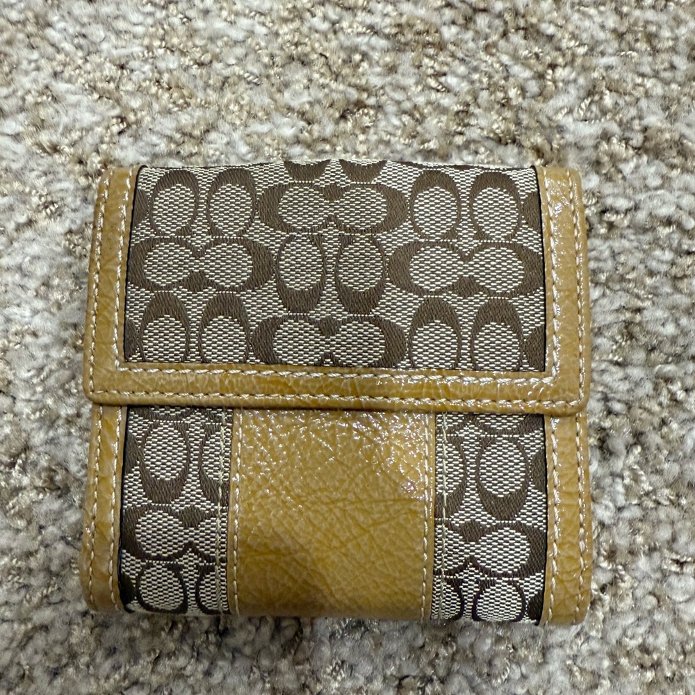 Brown and Tan Patterned Wallet